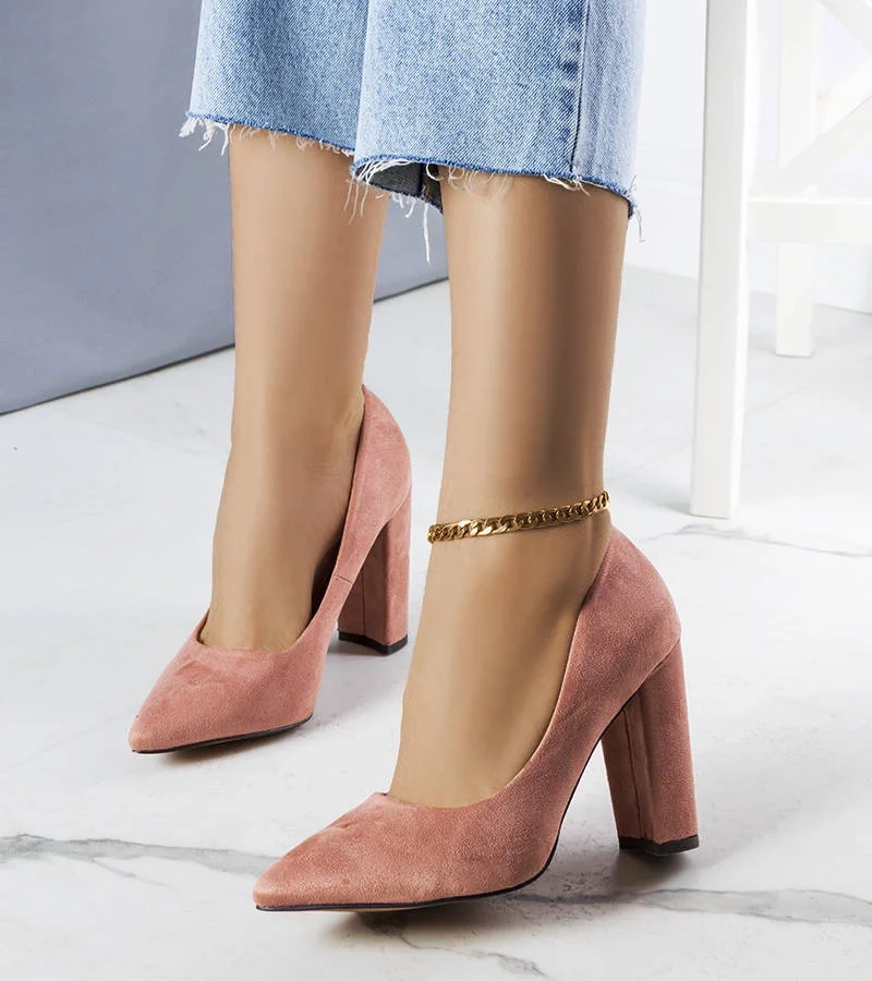 Pantofi stiletto roz Amiyah