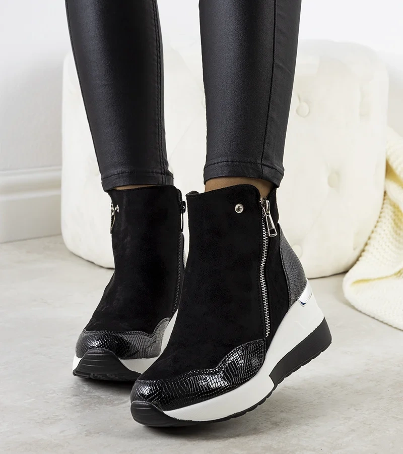 Asya adidași negri pe tocuri