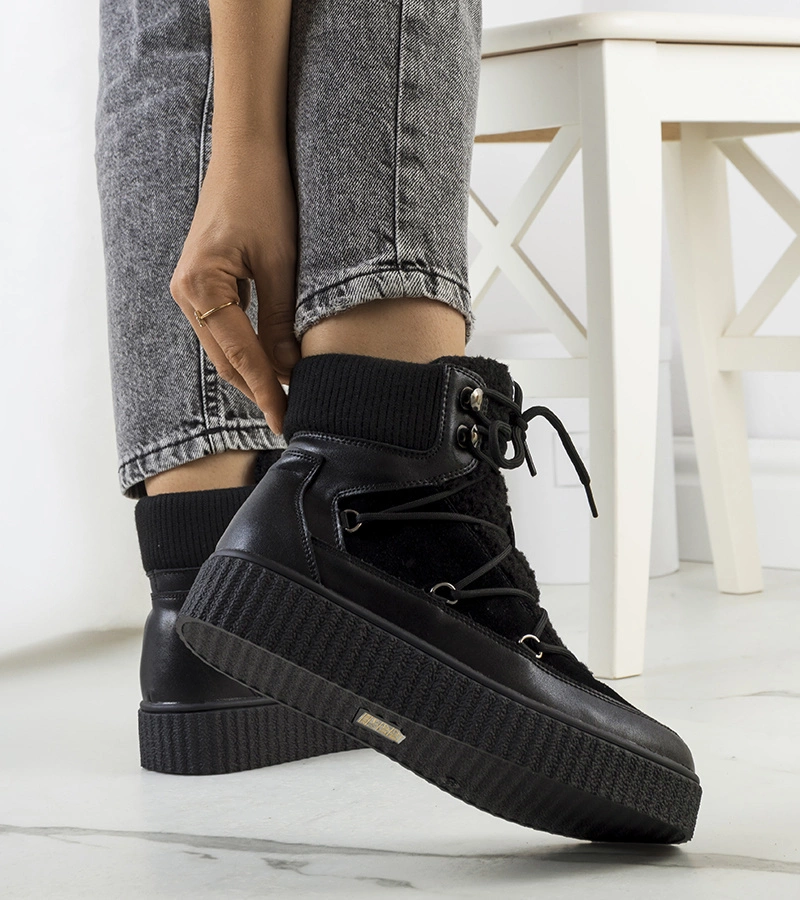 Cizme de zăpadă negre pentru femei Laursen