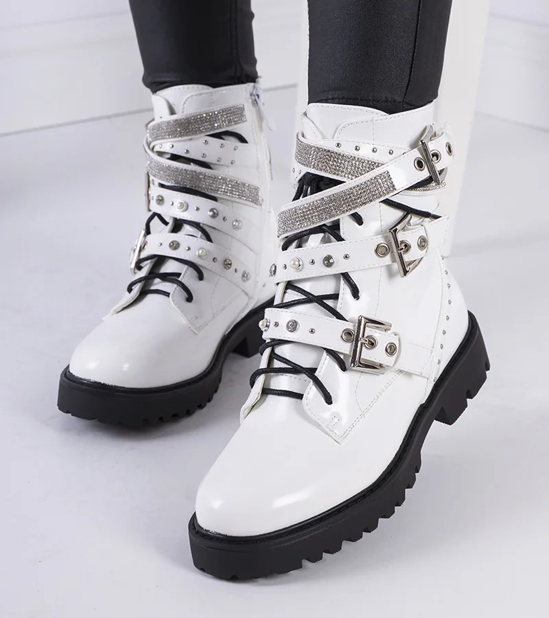 Cizme Tucker cu zirconiu alb