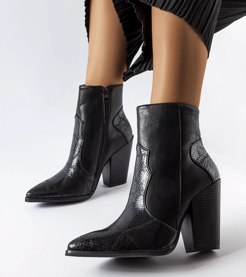 Cizme stiletto Kensley negre