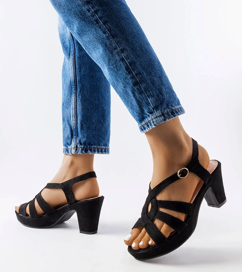 Sandale stiletto Monjeau negre