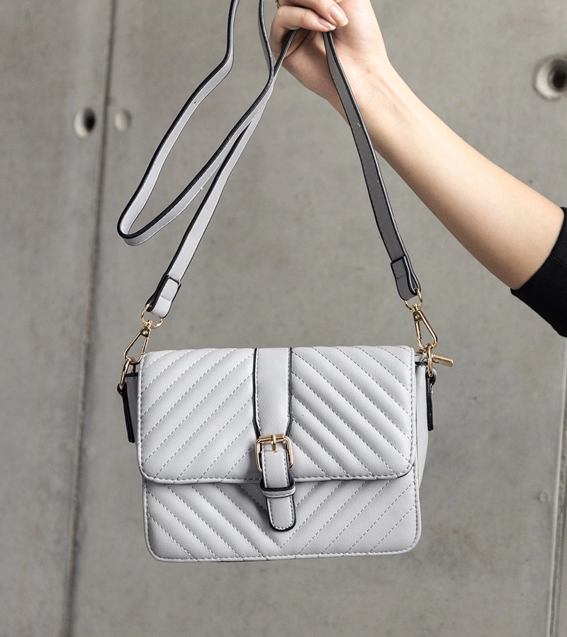 Geantă de umăr Virgilio matlasată gri