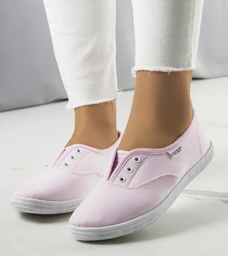 Pantofi de sport roz Lavro slip-on