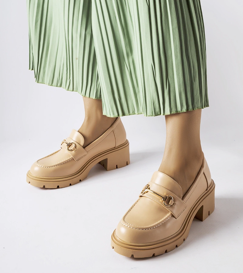 Pantofi cu toc bej Fabrizio