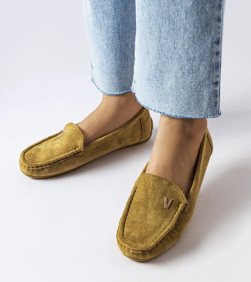 Mocasini Beltsville din piele ecologică verde Beltsville