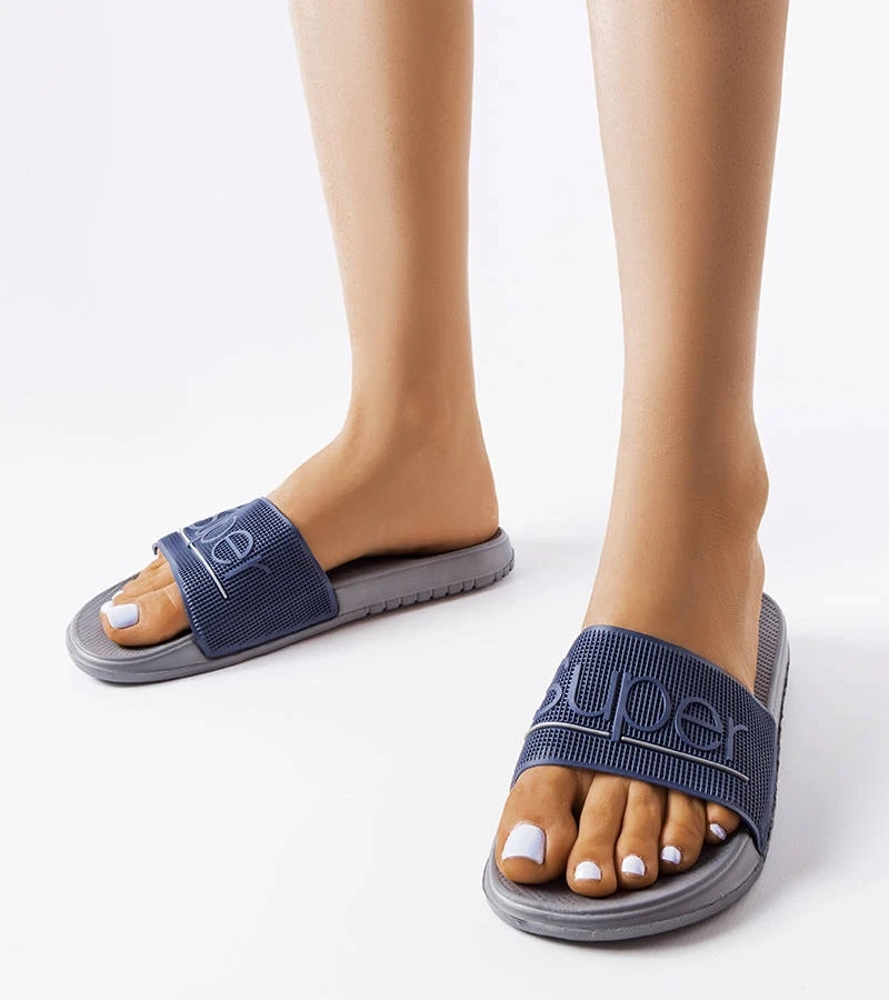 Șlapi de cauciuc gri Azelio