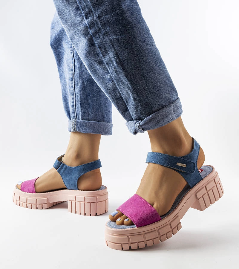 Sandale Big Star roz și albastru LL276034