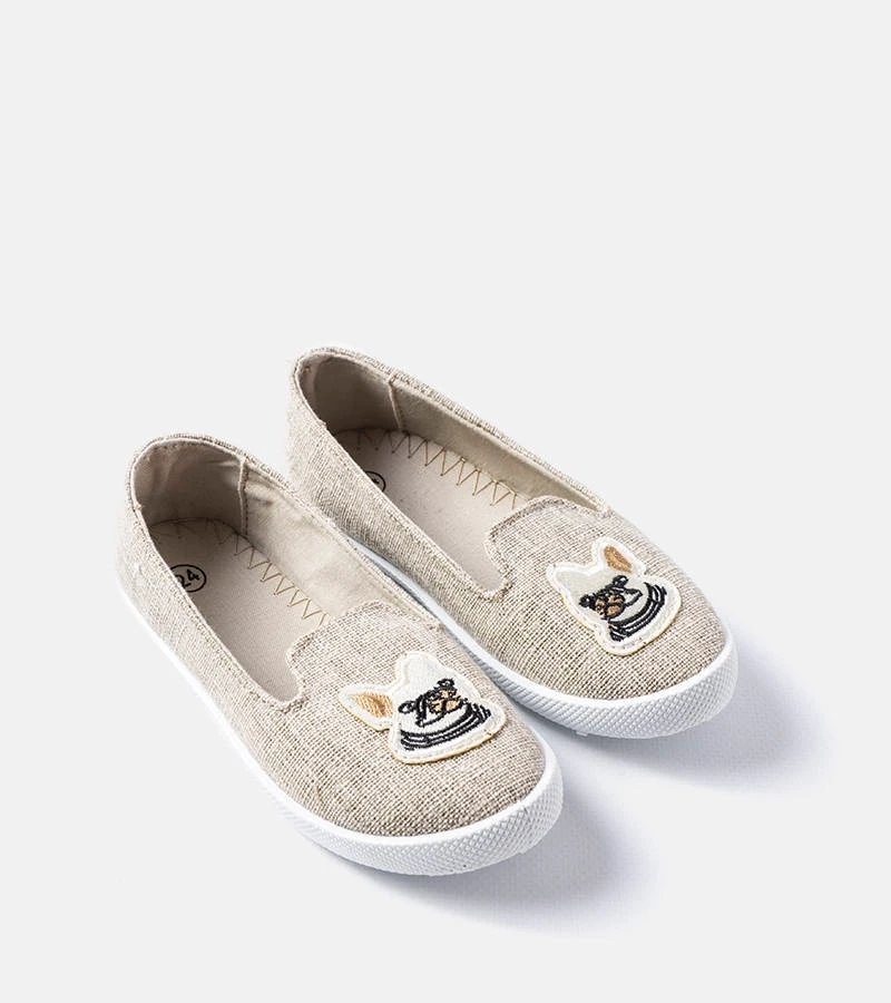 Pantofi de sport gri pentru copii cu aplicație Naomi