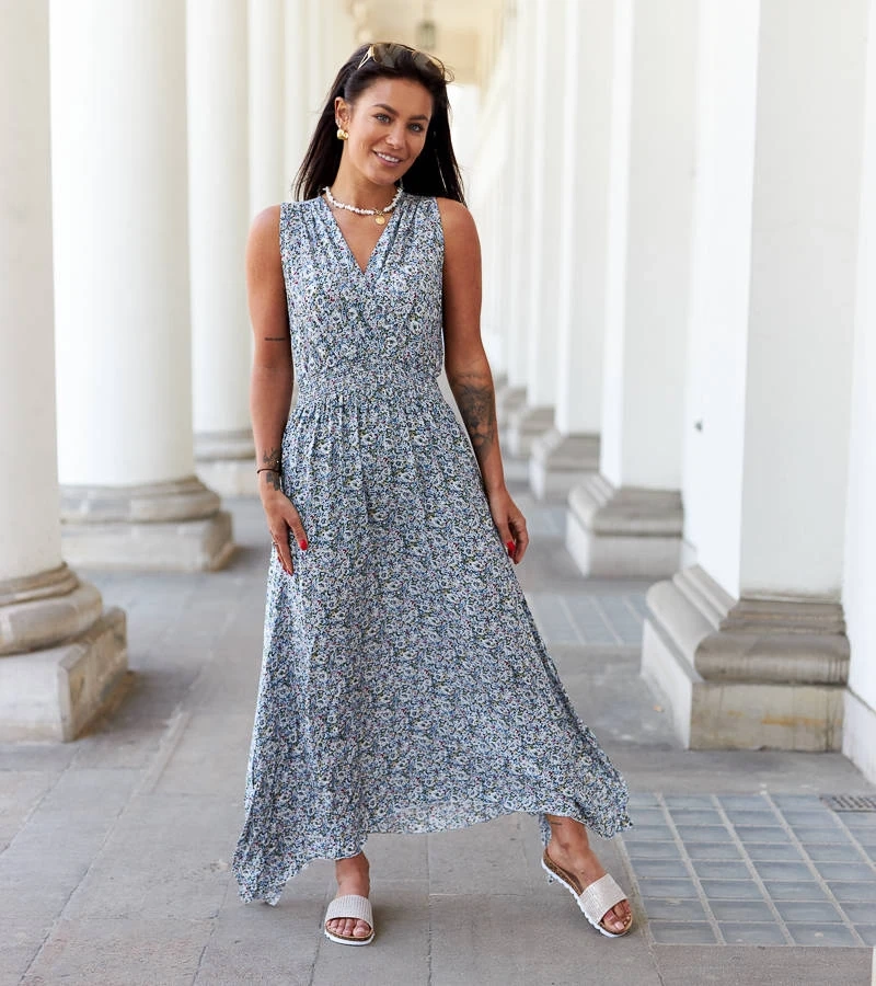 Rochie cu flori albastre Licciana