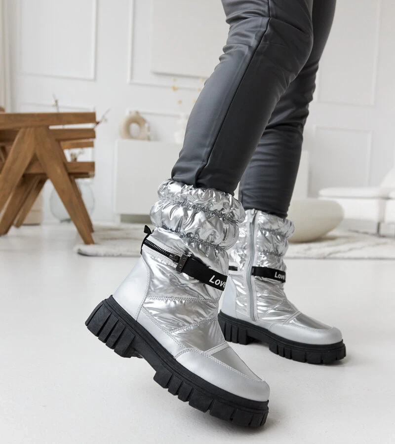 Bocanci de damă căptușiți argintii Pulliam.