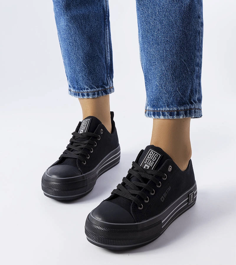 Pantofi cu platformă Big Star negri LL274184