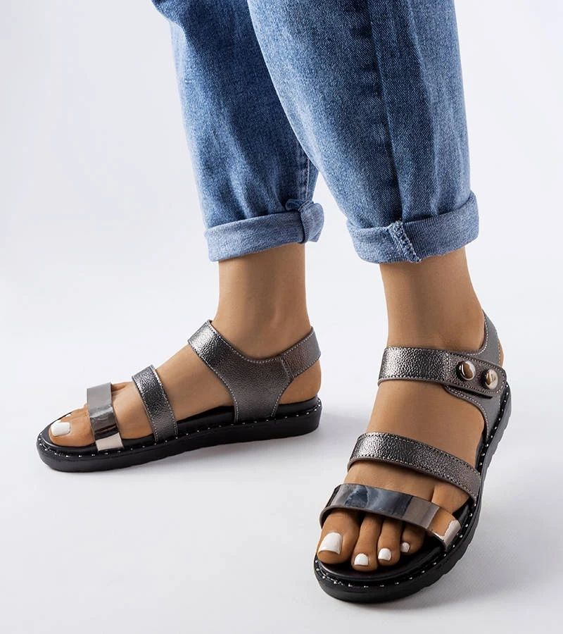 Sandale Lanham gri metalizat Lanham