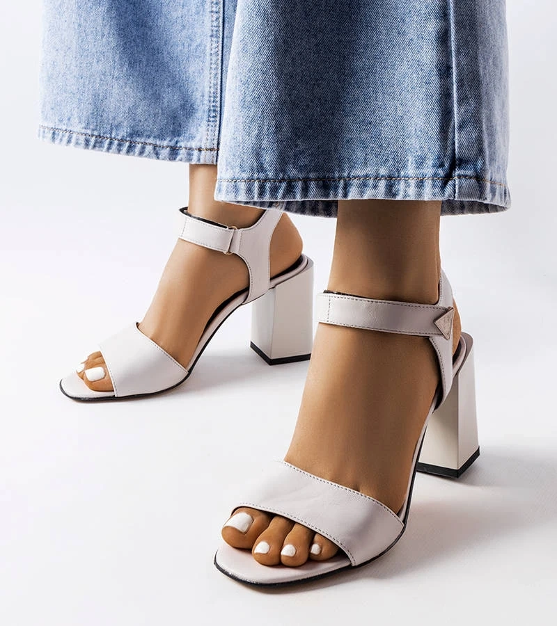 Sandale stiletto joase gri KARINO