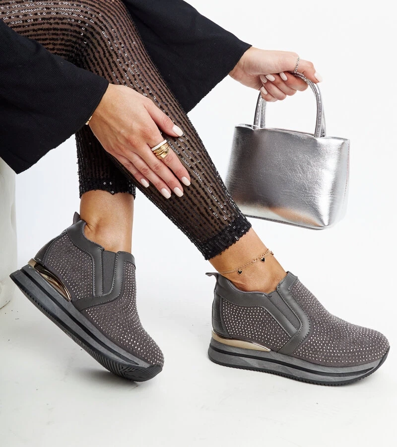 Teniși gri închis pe platformă Cadelaria