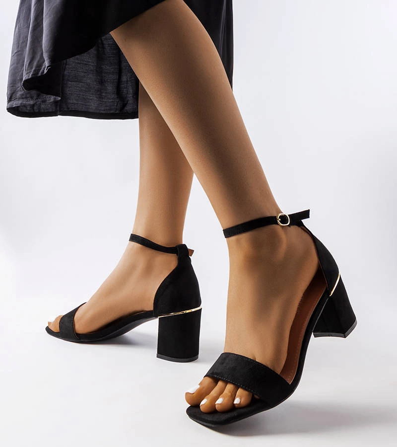 Sandale stiletto joase Dara negre