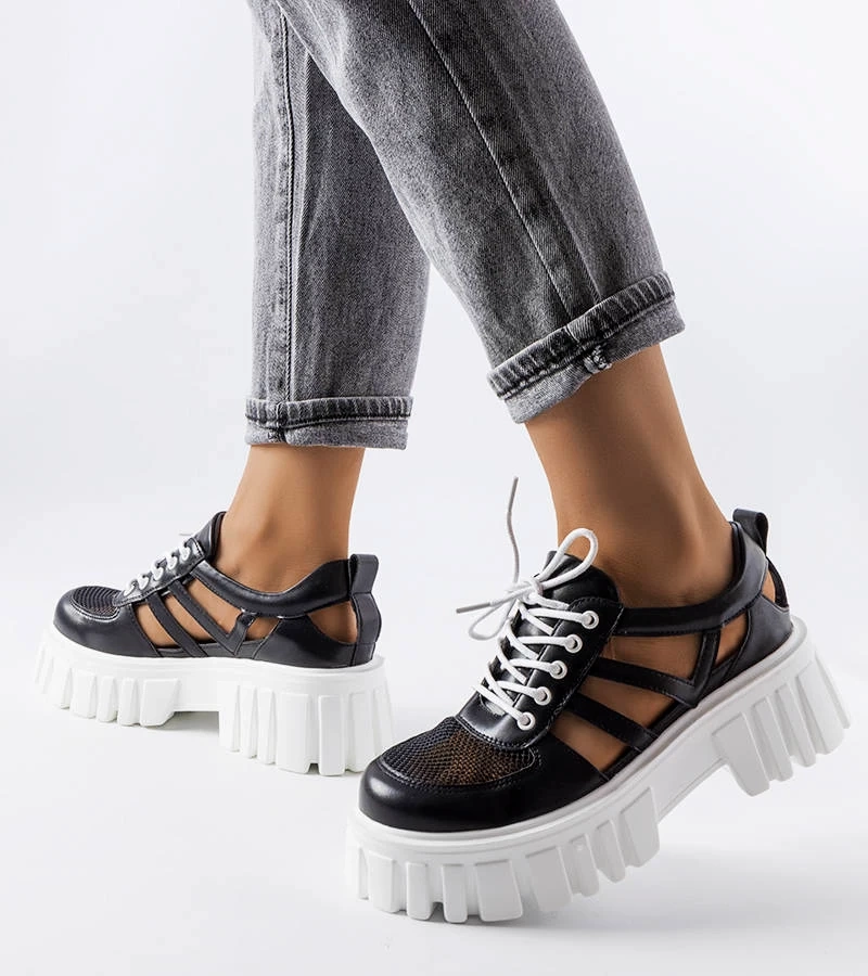 Semicizme negre pe talpă Emaline solidă