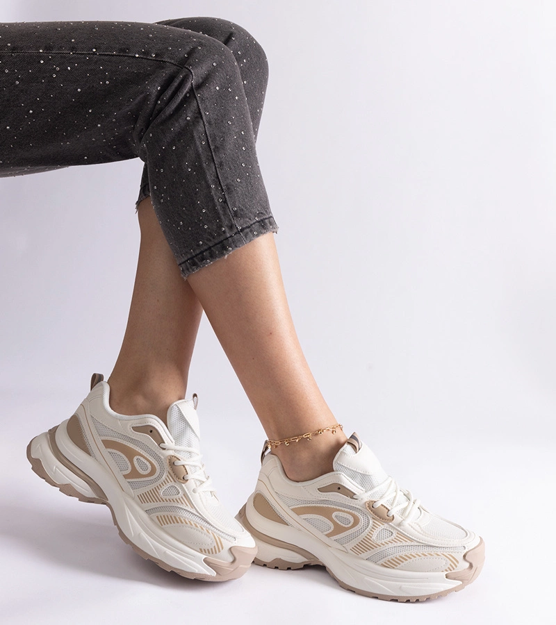 Adidași sport albi pentru femei Limon