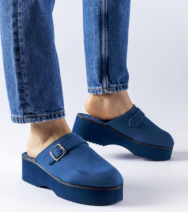 Șlapi cu toc înalt 90-1691 NAVY