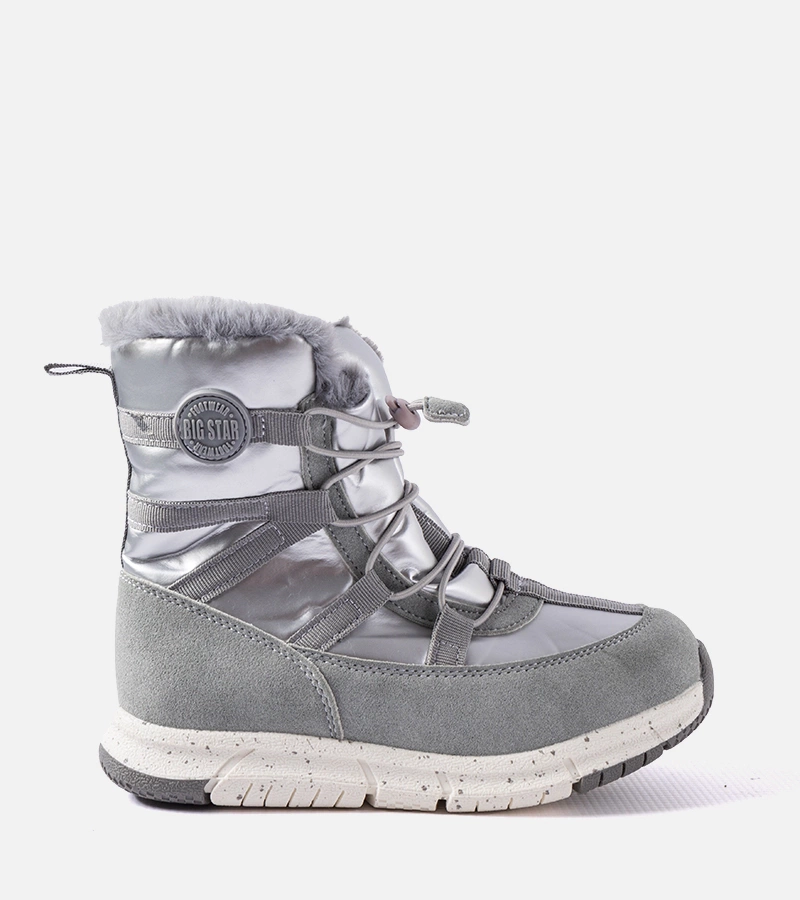 Cizme de zăpadă gri pentru copii Big Star KK374171