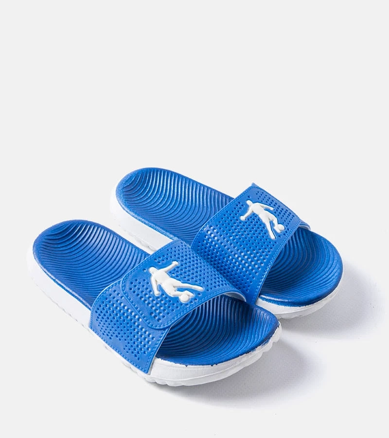 Șlapi de cauciuc Athens alb și albastru