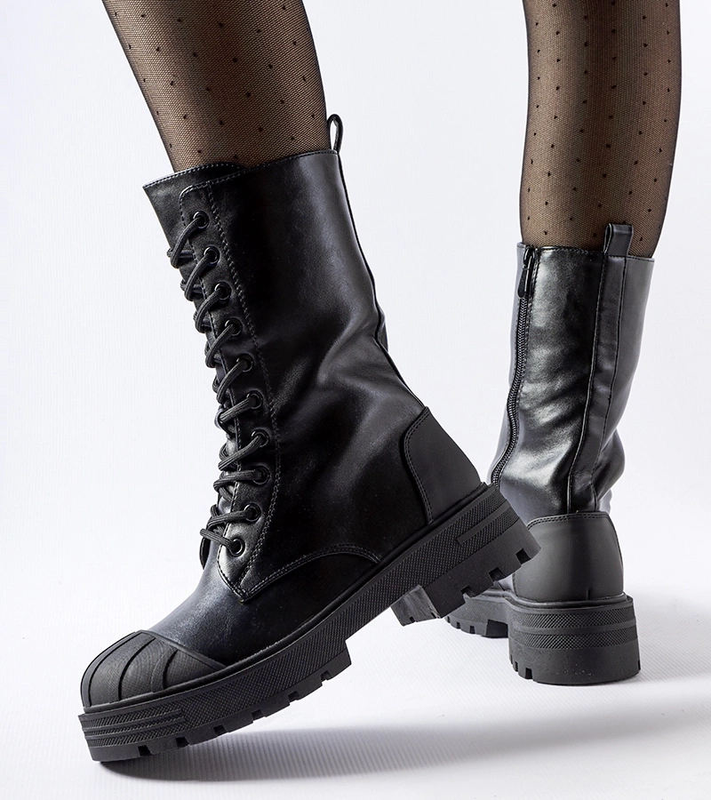 Cizme negre pentru femei, căptușite, Cardinale