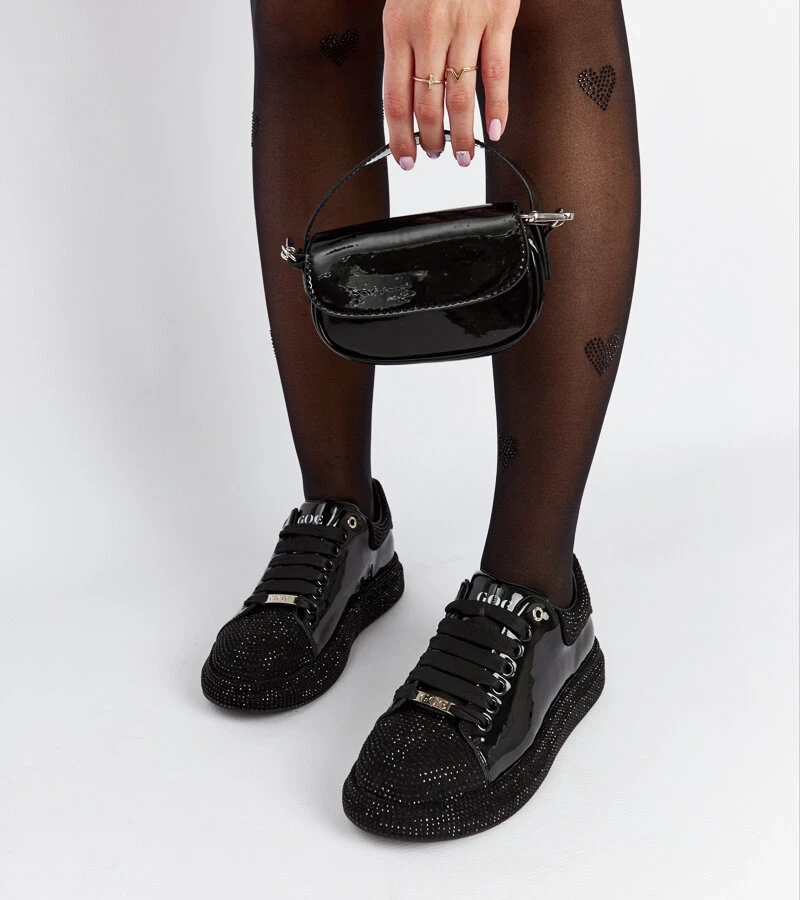Adidași negri cu strasuri GOE NN2N4010