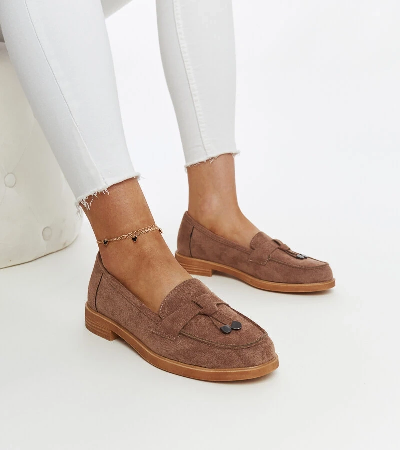 Mocasini de daim maro Vinceza