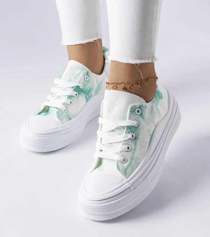 Pantofi de sport cu platformă Rocheleau alb și roz