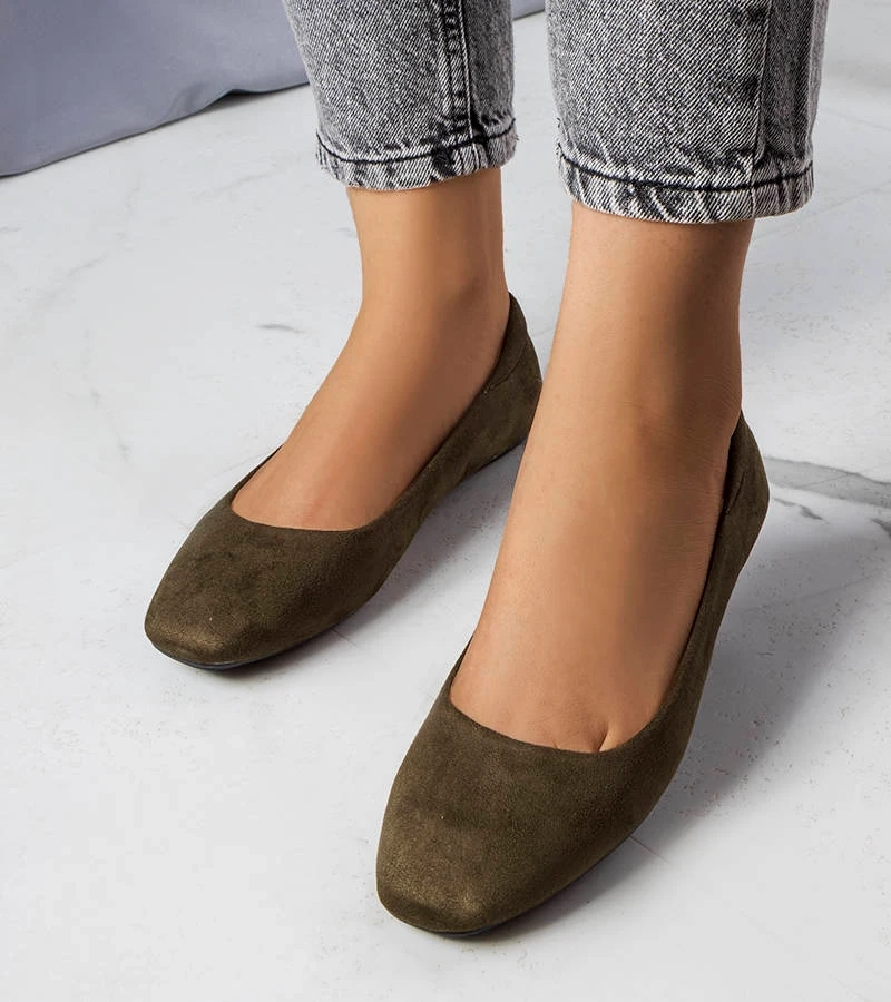 Balerini Green Jules din piele întoarsă ecologică