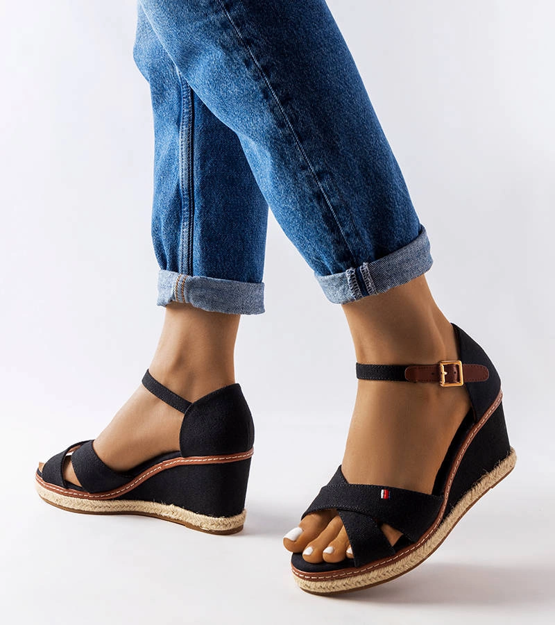 Espadrile negre pe platforme Eleonora