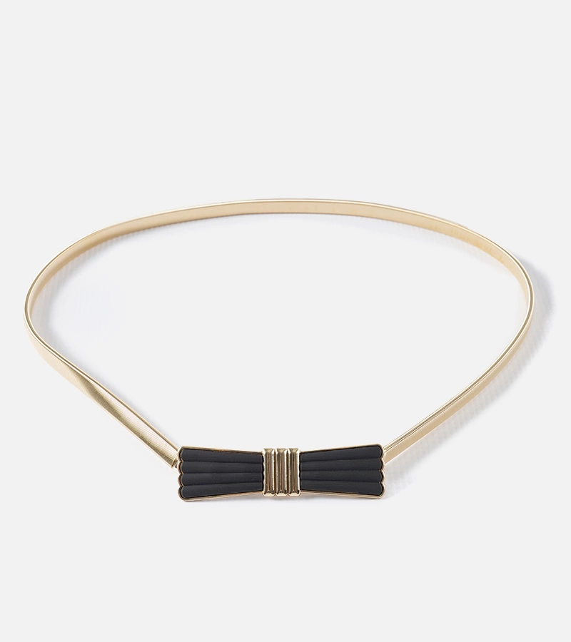 Curea elastică aurie cu fundiță Cadignano