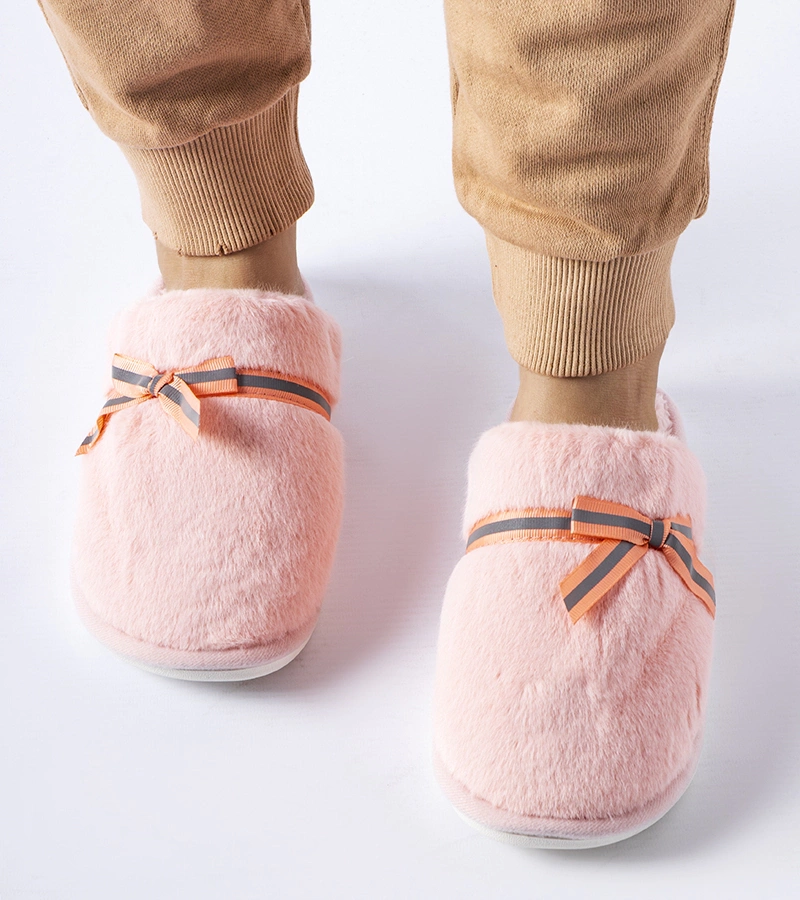 Papuci roz cu fundiță Antonino