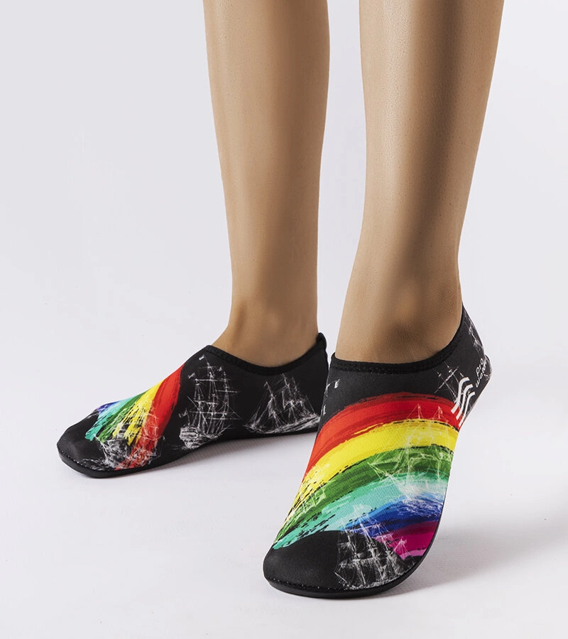 Pantofi de apă Krejz negri cu imprimare colorată Krejz