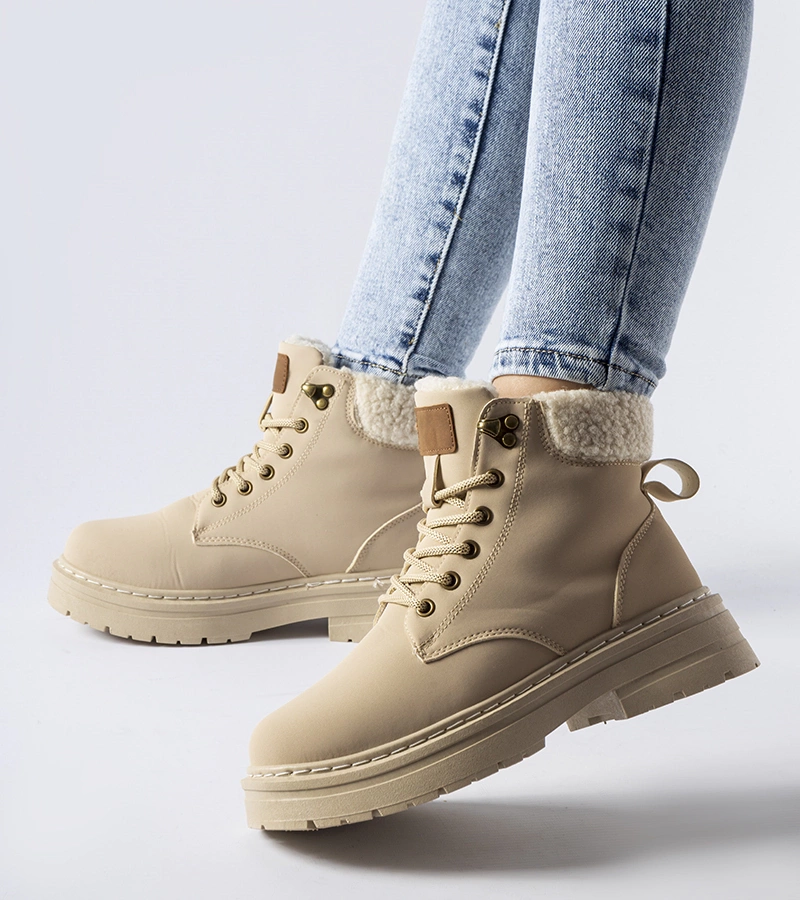 Cizme termoizolante bej Burgondi