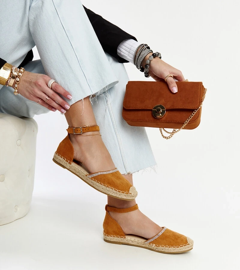 Espadrile maro cu decor Aydan