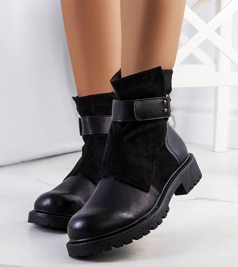 Cizme negre cu barete Kevin