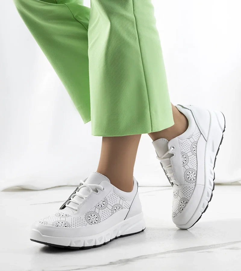 Adidași Kaypa din piele albă