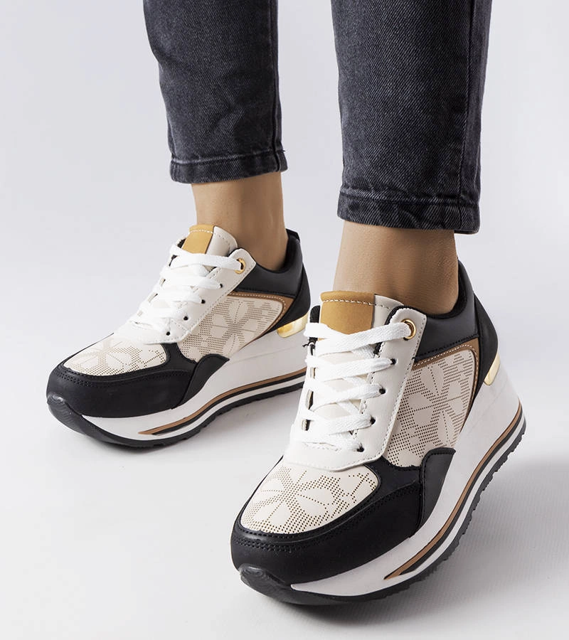 Pouliotte adidași negri pe tocuri