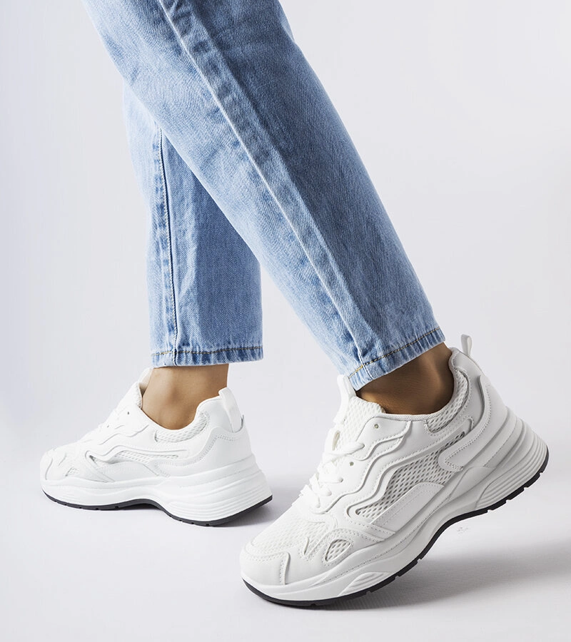 Tenisii sport albi Hollow.