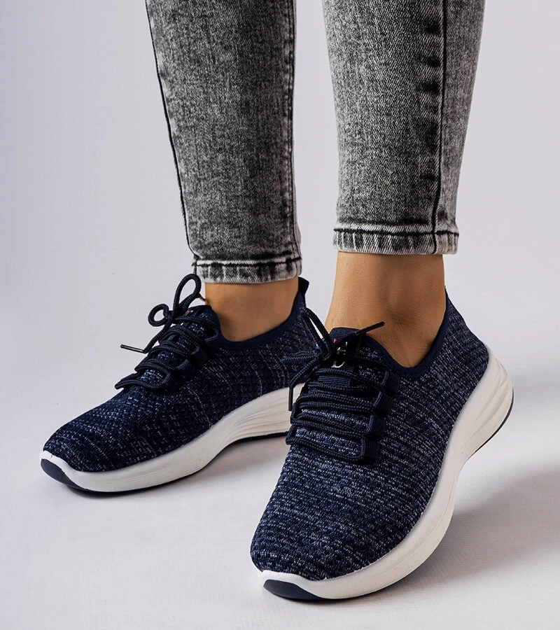 Tommaso adidași din material textil albastru