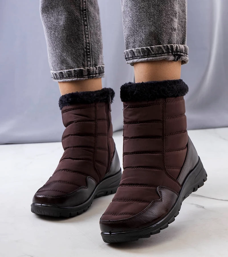 Cizme de zăpadă matlasate maro Beau