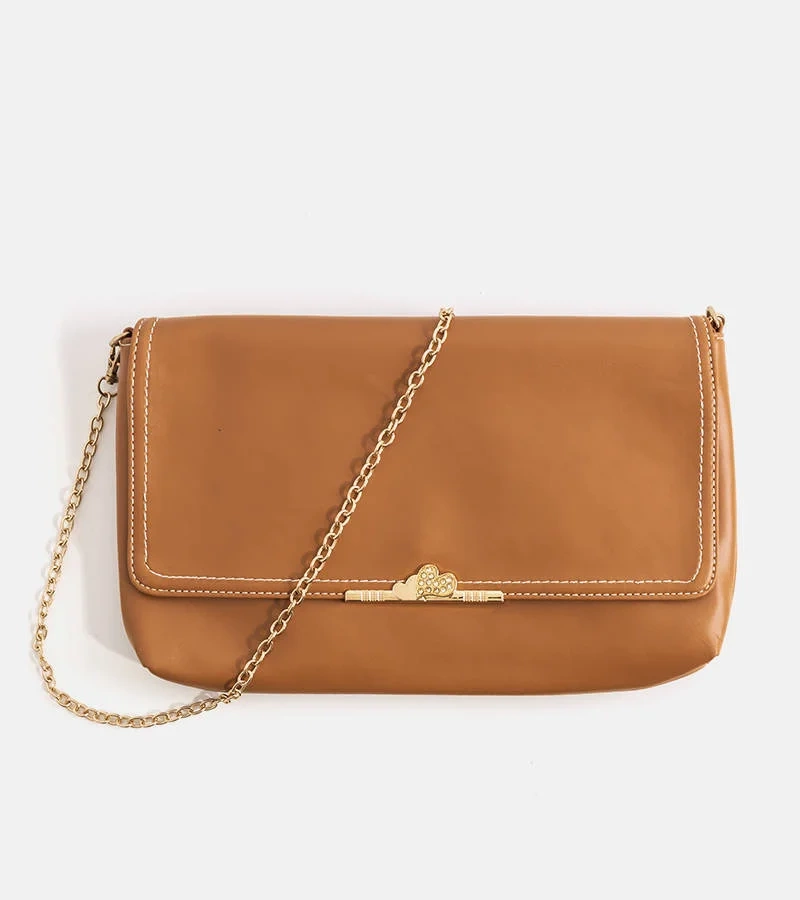 Geantă poștală Cove pentru femei Camel