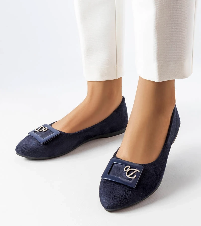 Balerini Fleming cu zirconiu albastru marin