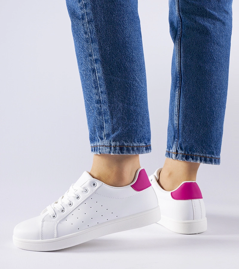 Sneakersi alb-roz Bourassa