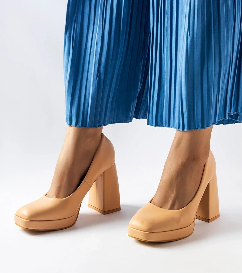 Pantofi cu toc înalt Mailly bej