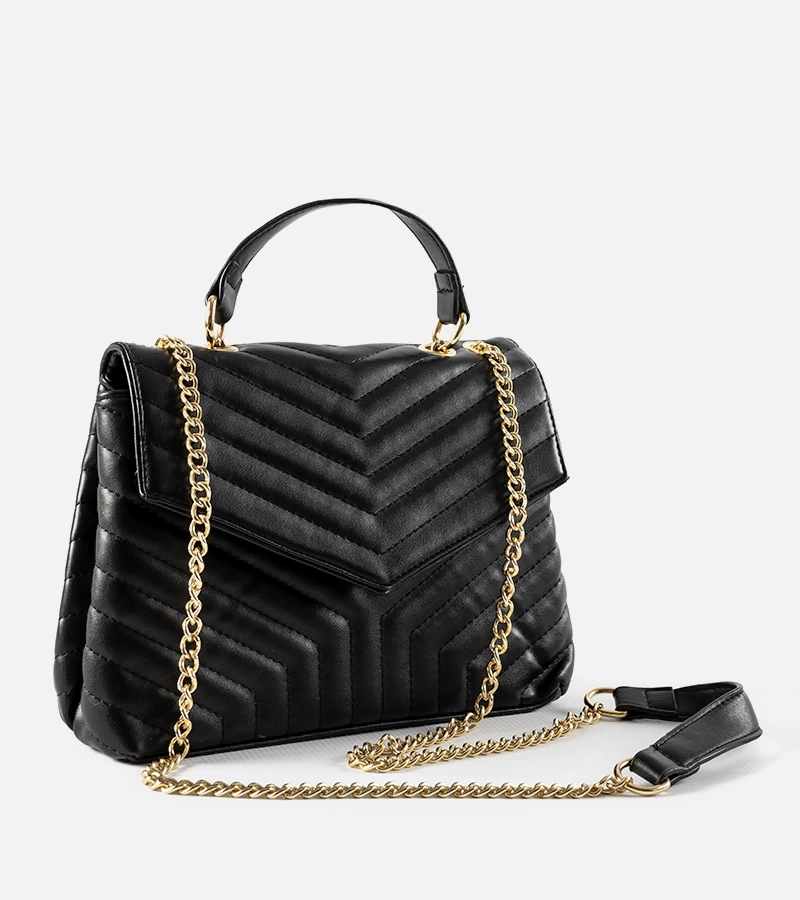 Geantă de umăr Missoula matlasată neagră