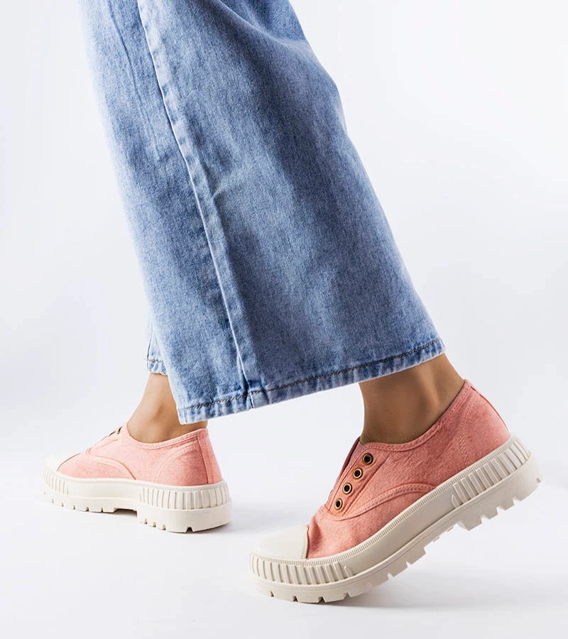 Pantofi sport cu talpă de cauciuc Walton roz