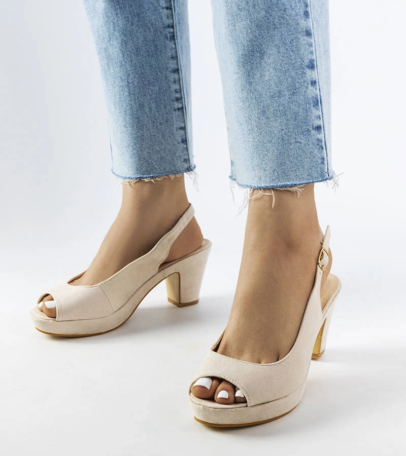 Sandale stiletto Dionne bej