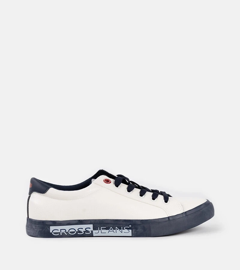 Adidași albastru-alb pentru bărbați CROSS JEANS